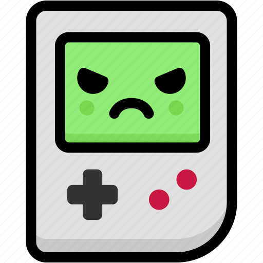 Angry, emoji, emotion, expression, face, feeling, gameboy icon - Download on Iconfinder