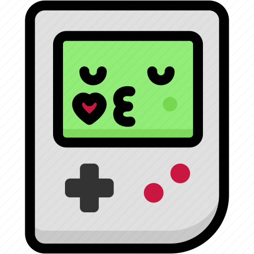 Emoji, emotion, expression, face, feeling, gameboy, kiss icon - Download on Iconfinder