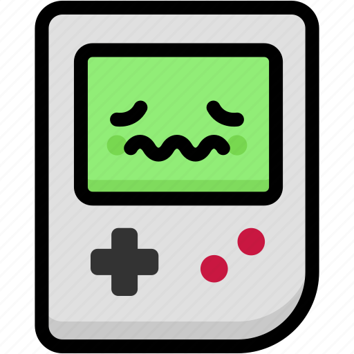 Emoji, emotion, expression, face, feeling, gameboy, nervous icon - Download on Iconfinder