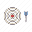 aim, bullseye, dart board, darts, game, target