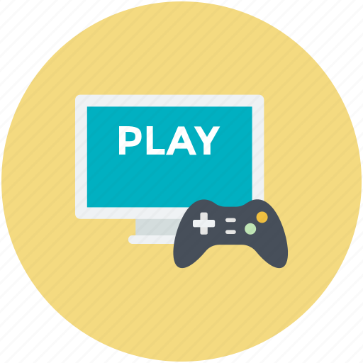 Game pad, monitor, online game, playstation, videogame icon - Download on Iconfinder