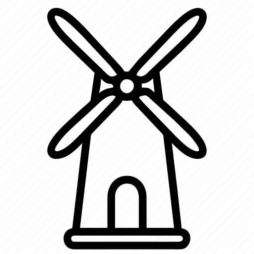Windmill, netherlands, holland, mill, farming, ecology, ecologic icon - Download on Iconfinder