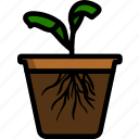 farm, agriculture, sprout, nature, seedling, lineart, grow