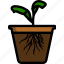 farm, agriculture, sprout, nature, seedling, lineart, grow 