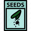 seed, agriculture, farm, organic, lineart, package, plant