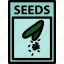 seed, agriculture, farm, organic, lineart, package, plant 