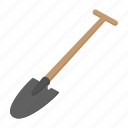 agriculture, cartoon, digger, shovel, spade, steel, tool