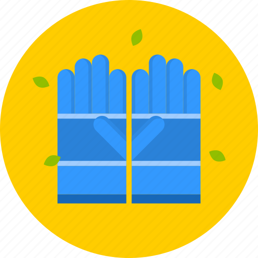 Blue, garden, gloves, yellow icon - Download on Iconfinder