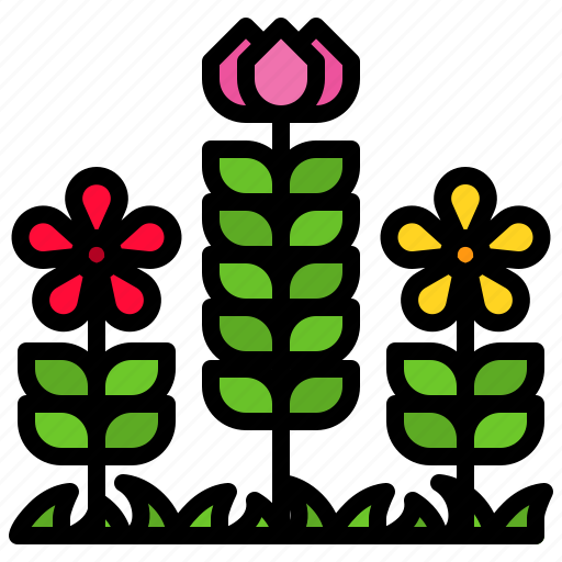 Flower, flowerbed, garden, gardening, plant icon - Download on Iconfinder
