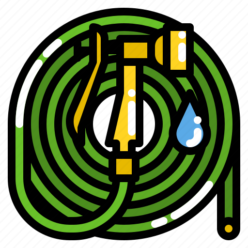 Garden, hose, rubber, tool, water icon - Download on Iconfinder