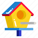 bird, birdhouse, garden, house, nest