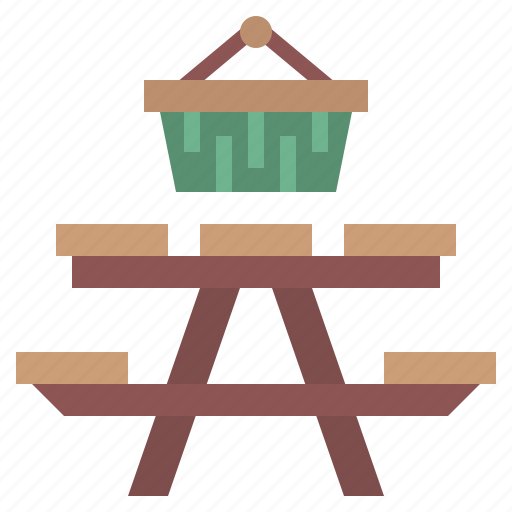 Area, bench, camping, park, picnic, rest, table icon - Download on Iconfinder