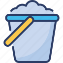 bucket, cleaning, container, household, pail, pot, water