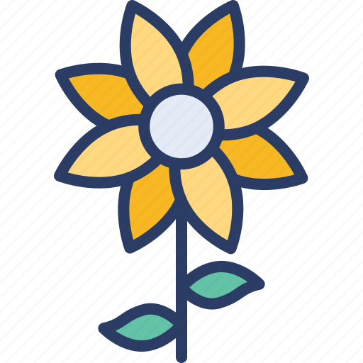 Blossom, floral, flower, radial, round, sunflower, yellow icon - Download on Iconfinder