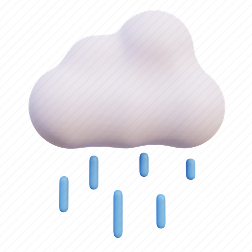 Rain, weather, climate, forecast, raindrop, storm, cloud 3D illustration - Download on Iconfinder