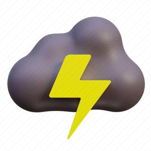Weather, storm, thunder, forecast, lightning, climate, bolt 3D illustration - Download on Iconfinder