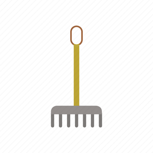 Garden, gardening, metal, rake, tool icon - Download on Iconfinder
