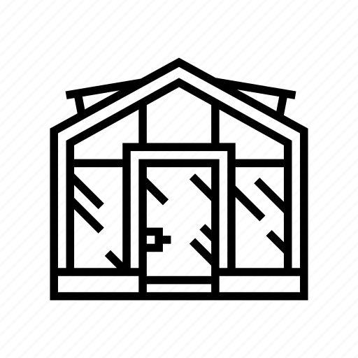 Glass, greenhouse, gardening, equipment, polycarbonate, treatment, construction icon - Download on Iconfinder