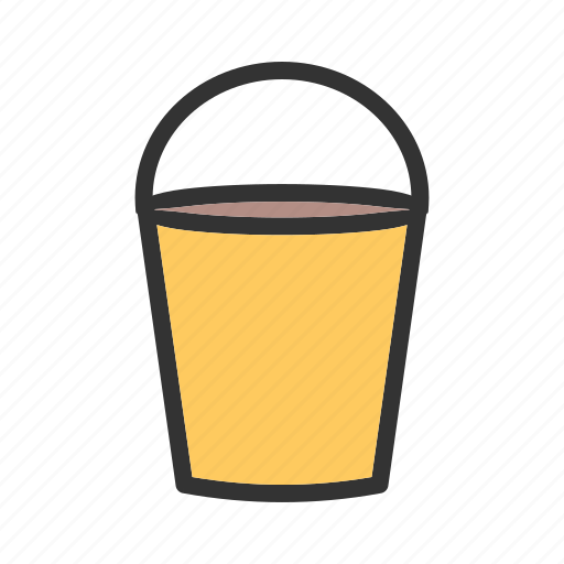 Bucket, container, fill, pouring, tin, water, wet icon - Download on Iconfinder