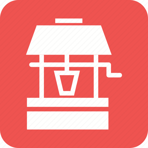 Bucket, deep, hole, old, rope, water, well icon - Download on Iconfinder