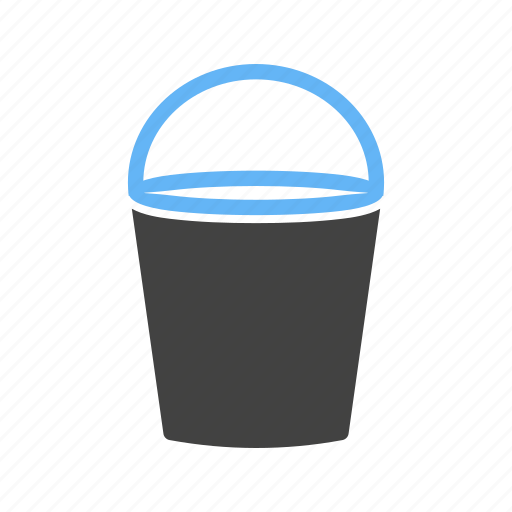 Bucket, cart, handle, water, with icon - Download on Iconfinder