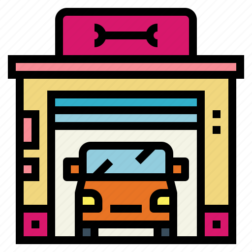 Building, car, garage, service, vehicle icon - Download on Iconfinder