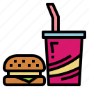 burger, drink, fast, food, junk