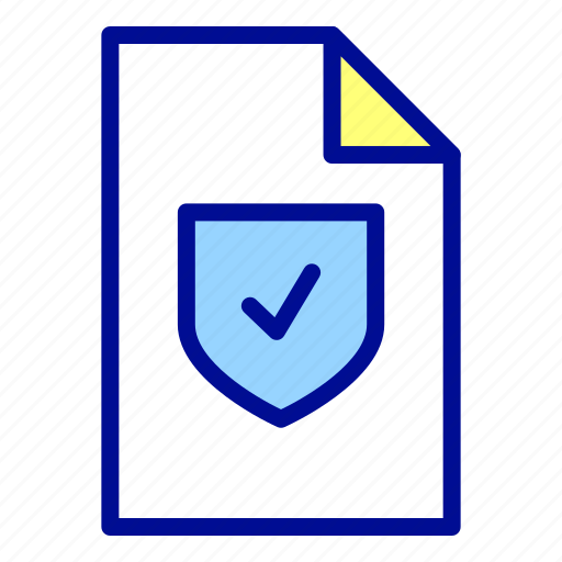 Document, shield, tick, verified icon - Download on Iconfinder
