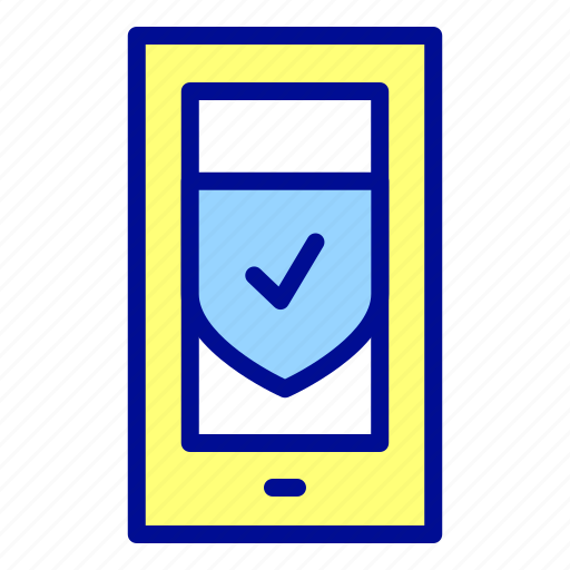 Check, security, shield, smartphone, verified icon - Download on Iconfinder