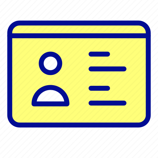 Card, id, identity, passport, profile icon - Download on Iconfinder