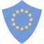 eu, gdpr, security, shield, protection, lock, protect, data, secure 