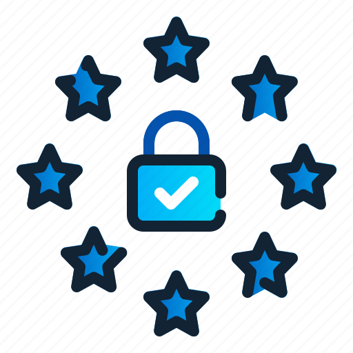Eu, gdpr, general data protection regulation, law, lock, privacy, rules icon - Download on Iconfinder