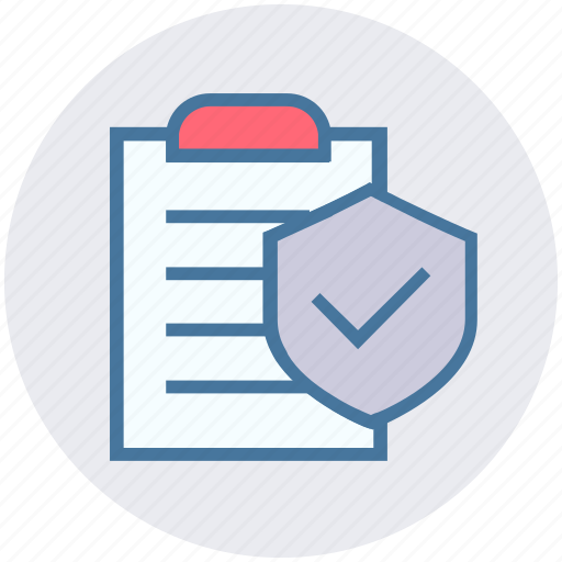 Accept, checkmark, clipboard, document, list, secure, shield icon - Download on Iconfinder