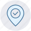 accept, checkmark, location, map, marker, navigation, pin 