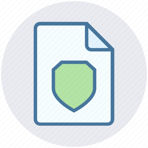 Documents, file, page, secure, security, sheet, shield icon - Download on Iconfinder