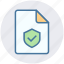 accept, document, page, protection, security, sheet, shield 