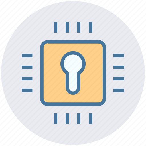 Cpu, hardware, lock, microchip, processor, safe, security icon - Download on Iconfinder