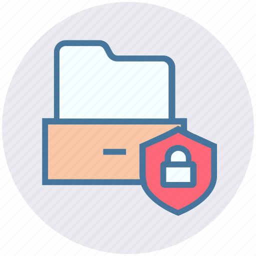 Files, folder, gdpr, lock, privacy, security, shield icon - Download on Iconfinder