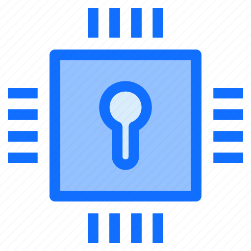 Chip, processor, lock, security icon - Download on Iconfinder