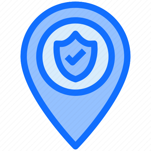 Location, shield, protect, check icon - Download on Iconfinder