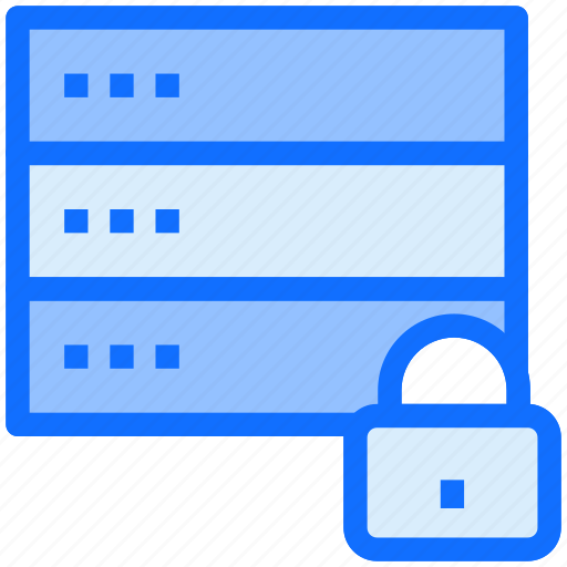 Storage, server, lock, data icon - Download on Iconfinder
