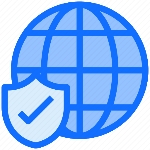 World, global, shield, check icon - Download on Iconfinder