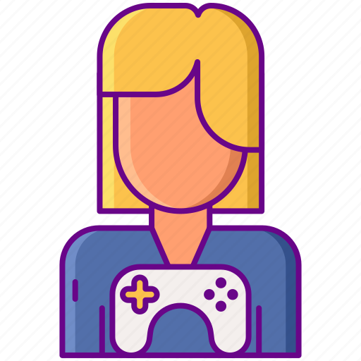 Gamepad, gamer, gaming, girl icon - Download on Iconfinder