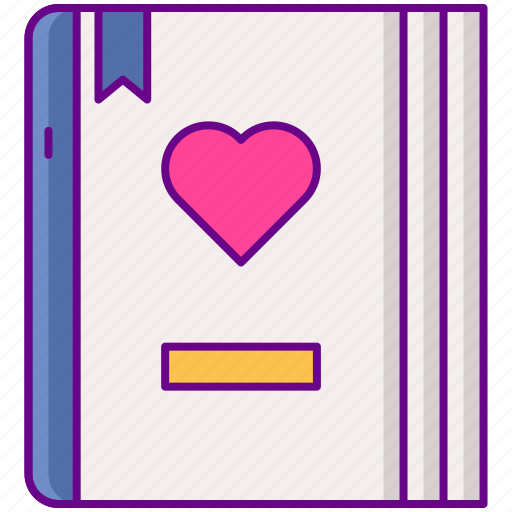 Book, heart, novel, series icon - Download on Iconfinder