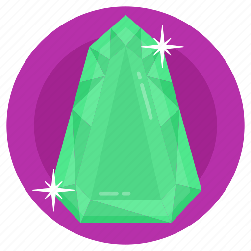 Gemstone, diamond, emerald, carbon crystal, birthstone icon - Download on Iconfinder