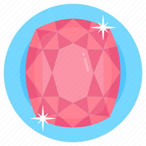 Gemstone, pink gem, emerald, carbon crystal, birthstone icon - Download on Iconfinder