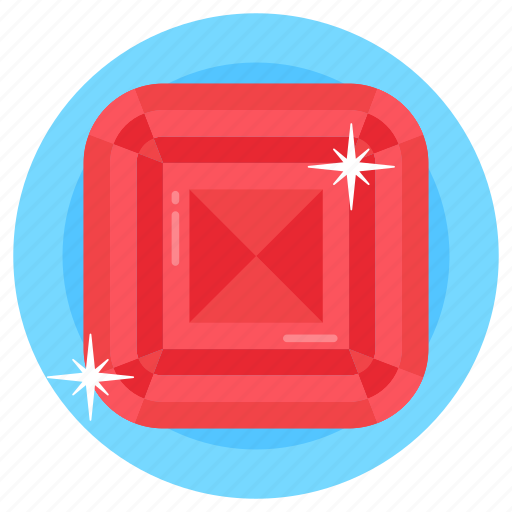 Gemstone, diamond, pigeon blood ruby, ruby stone, red gem icon - Download on Iconfinder