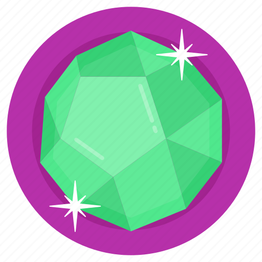 Gemstone, diamond, emerald, carbon crystal, birthstone icon - Download on Iconfinder