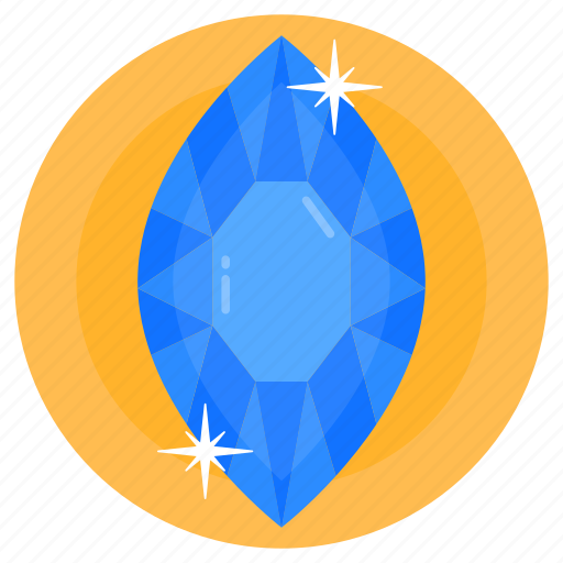 Jewel, gemstone, emerald, birthstone, blue gem icon - Download on Iconfinder