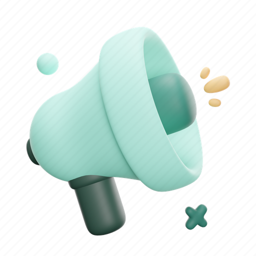 Megaphone, speaker, marketing, announcement, advertising, sound 3D illustration - Download on Iconfinder